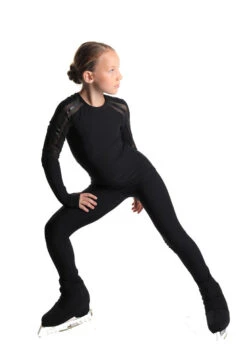 IceDress - Figure Skating Longsleeve Top - Track (Black) -SkateHaven Store 3.1672310221 63364.1672314411