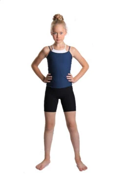 IceDress - Two-color Figure Skating Cami Top (Dark Blue And White) -SkateHaven Store 3.1672310652 13566.1672314470