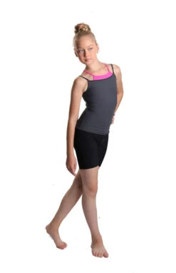 IceDress - Two-color Figure Skating Cami Top (Grey And Pink) -SkateHaven Store 3.1672310759 44287.1672314484