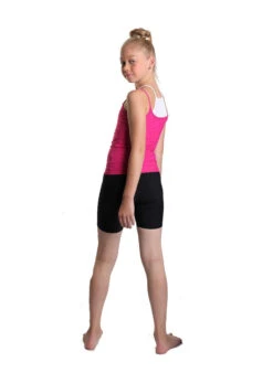 IceDress - Two-color Figure Skating Cami Top (Fuchsia And White) -SkateHaven Store 3.1672310833 22931.1672314499