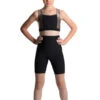Icedress - Crop-Top And Biker Shorts With Criss Cross Lace Design (Black And Beige) -SkateHaven Store 3.1672313888 00292.1672314845