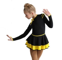 IceDress Figure Skating Dress - Thermal - Duet (Black With Yellow) -SkateHaven Store 3151fa8855c8 49584 18336 37749 21424.1582515621