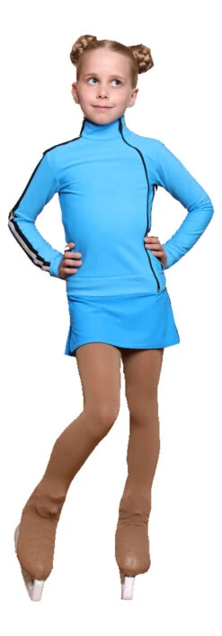 IceDress Figure Skating Jacket - Thermal - Olympus (Blue With Black Lamps) -SkateHaven Store 362c259095db 38179 36586.1601477576