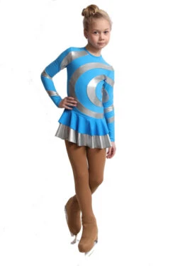 IceDress Figure Skating Dress - Thermal - Serpentine (Blue With Silver Lycra) -SkateHaven Store 374b1fb7bd70 69421 77039 59691 81377.1582530378