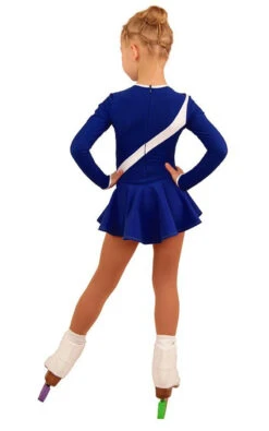 IceDress Figure Skating Dress - Thermal - Bows 2 (Cornflower Blue With White) -SkateHaven Store 37c3e19686e6 71439 33928.1582473068