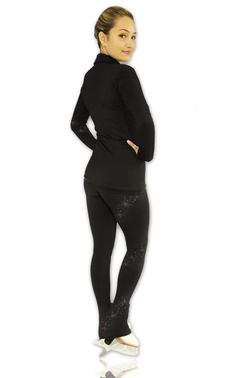 Kami-So Figure Skating Pants - Crystal Spiral Black (20% OFF) 4 Kami-So Figure Skating Pants - Crystal Spiral Black (20% OFF) - Image 2
