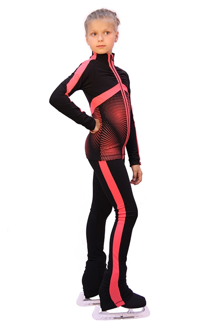 IceDress Ice Skating Pants- Jump (25% OFF, Black With Coral Stripes, Size CXS) 4 IceDress Ice Skating Pants- Jump (25% OFF, Black With Coral Stripes, Size CXS) - Image 2