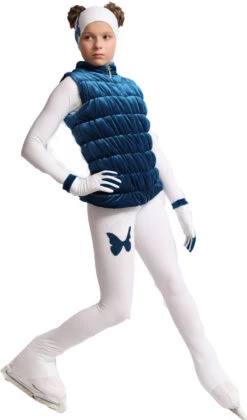 IceDress Figure Skating Vest - Thermal - Velvet (Aquamarine) 13 IceDress Figure Skating Vest - Thermal - Velvet (Aquamarine) -SkateHaven Store 3 04385 79936 53671 94672.1582513484