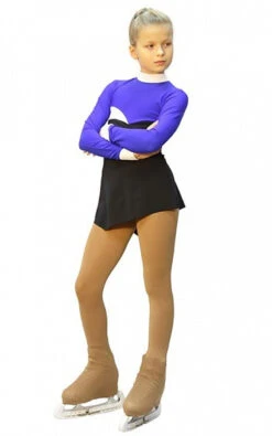 IceDress Figure Skating Dress - Thermal - Todes (Cornflower, Black And White)