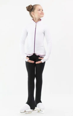 IceDress Figure Skating Jacket - Thermal - Minx (White, Purple, Black) -SkateHaven Store 3 13215 09025.1582488621