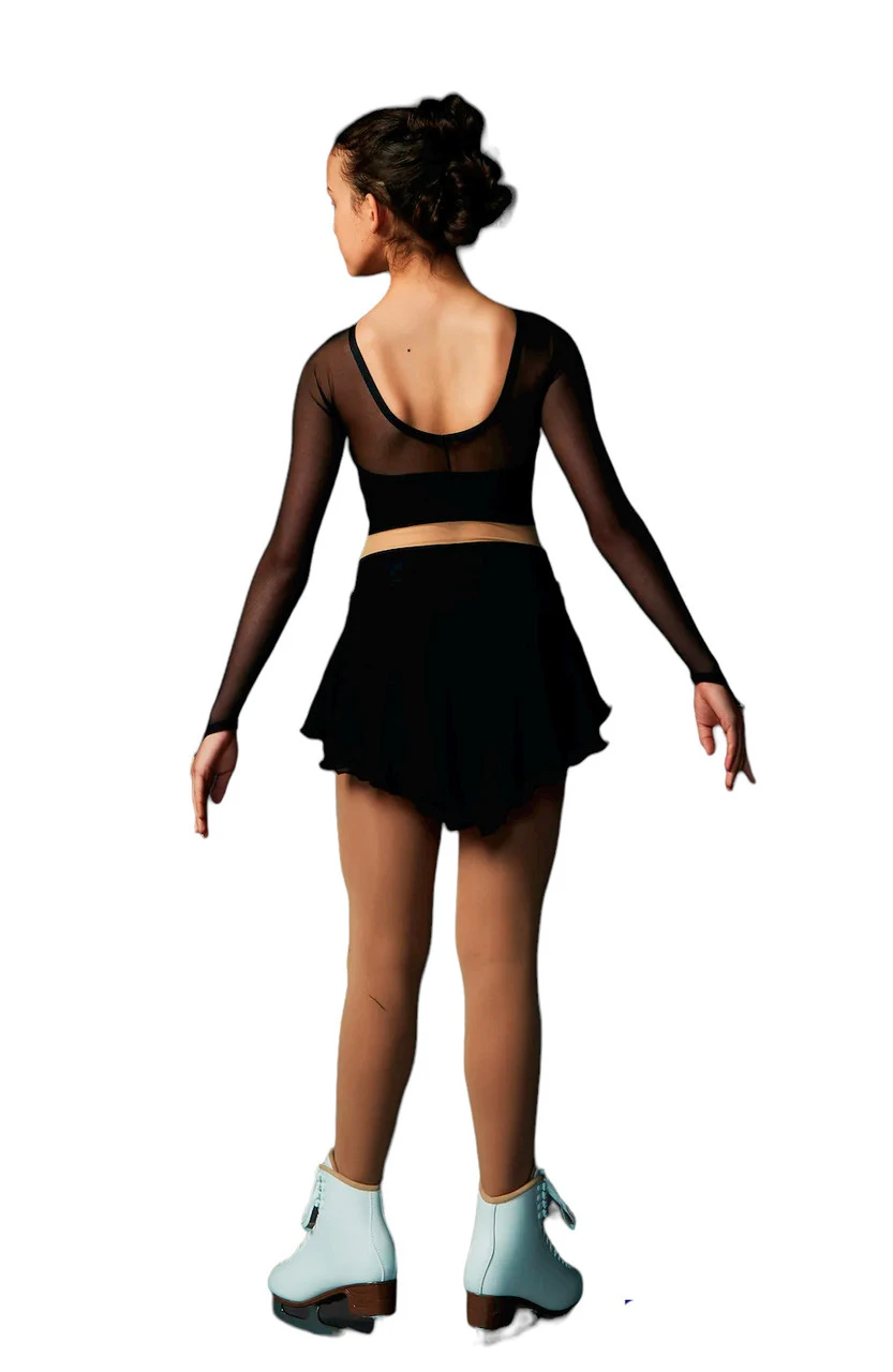 Elite Xpression - Black Crop Top Dress With Mesh Dress 7 Elite Xpression - Black Crop Top Dress With Mesh Dress - Image 5