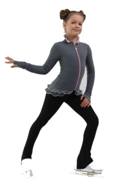 IceDress Figure Skating Pants - Thermal - Minx (Light Grey, Pink, Black) -SkateHaven Store 3 21678 39549.1582487465