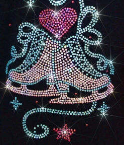 Ice Skating Jacket With "Skate With Heart" Rhinestones Design -SkateHaven Store 3 27898.1667940950