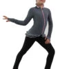IceDress Figure Skating Jacket - Thermal - Minx (Light Grey, Pink, Black) -SkateHaven Store 3 29406 92907.1582493942
