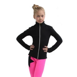 IceDress Figure Skating Jacket - Thermal - Disco Dance (Black With Hot Pink) -SkateHaven Store 3 37639 86542.1582481267