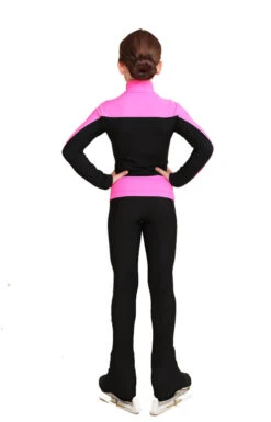 IceDress Figure Skating Outfit - Thermal - Bubble Gum (Black, Hot Pink) -SkateHaven Store 3 37853.1601040414
