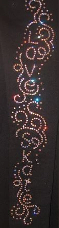 Ice Skating Pants With "Love & Skate Ornament " Rhinestone Design -SkateHaven Store 3 40022.1667940480