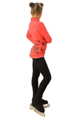 IceDress Figure Skating Outfit - Thermal - Flying (Hot Coral With Black) -SkateHaven Store 3be5274ff93d 96992 17494 87046.1582432020