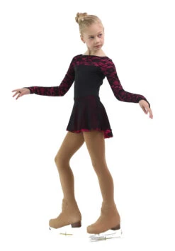 IceDress Figure Skating Dress - Thermal - Harmony (Black With Fuchsia) -SkateHaven Store 3c91d7a440b3 77664 58637 11543.1582514556