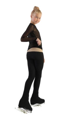 IceDress - Figure Skating Two-Layer Top : Mesh Long Sleeve With Cami Top (Black And Nude) -SkateHaven Store 4.1672310002 78171.1672314372