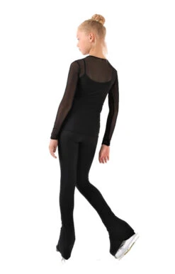 IceDress - Figure Skating Two-Layer Top : Mesh Long Sleeve With Cami Top (Black And Black) -SkateHaven Store 4.1672310038 58431.1672314380