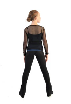 IceDress Ice - Figure Skating Two-Layer Top : Mesh Long Sleeve With Cami Top (Black And Dark Blue) -SkateHaven Store 4.1672310184 88828.1672314404