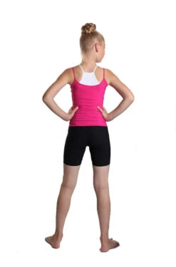 IceDress - Two-color Figure Skating Cami Top (Fuchsia And White) -SkateHaven Store 4.1672310835 18717.1672314499