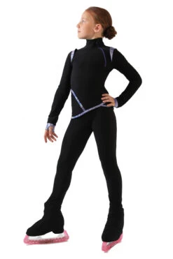 IceDress - Thermal Figure Skating Outfit - Orion (Black And Purple Lycra) -SkateHaven Store 4.1672312825 88608.1672314882