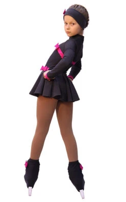 IceDress Figure Skating Dress - Thermal - Bows (25% OFF, Dark Grey And Fuchsia) -SkateHaven Store 423346bbdb0d1518efca95e54766c496 00099 20089 62921 78596 80922 74316 10739.1618320512
