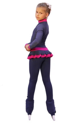 IceDress - Figure Skating Training Overalls - Valley (Grey-Dark Blue With Fuchsia) -SkateHaven Store 429423fca34f 12076 39921.1582471775