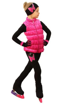 IceDress Figure Skating Outfit - Thermal - Velvet Butterfly With Vest (Hot Pink) -SkateHaven Store 449a141ae02a 37961 10568 43540 85191.1582511117
