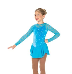 Jerry's Ice Skating Dress 149 - Jewelled Lace Dress - Sky Blue (15% OFF)