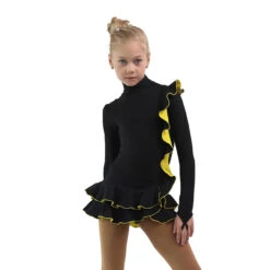 IceDress Figure Skating Dress - Thermal - Flamenco (Black With Yellow) -SkateHaven Store 489e16c841da 76523 13757 59661.1582510590