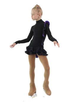 IceDress Figure Skating Dress - Thermal - Flamenco (Black With Violet) -SkateHaven Store 496b7577ce67 32840 85186.1582429592