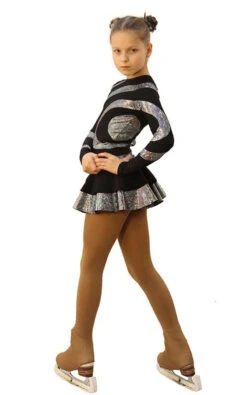 IceDress Figure Skating Dress - Thermal - Serpentine (Black With A Hologram) -SkateHaven Store 49e54ba76798 06598 55698 73026.1582450051