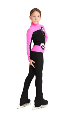 IceDress Figure Skating Pants - Thermal - Bubble Gum (Black, Hot Pink) -SkateHaven Store 4 69511 00903 87326.1601498559