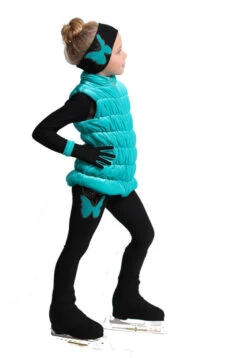 IceDress Figure Skating Vest - Thermal - Velvet (Mint) -SkateHaven Store 4 73488 01907 21868 13700.1582514086