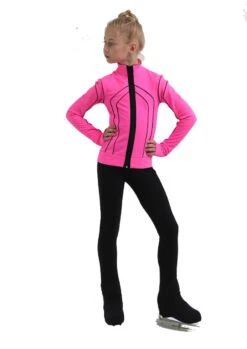 IceDress Figure Skating Jacket - Thermal - Kant (Hot Pink With Black) -SkateHaven Store 4 84936 74587.1582497563