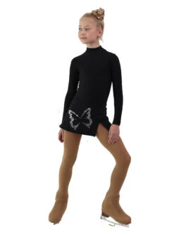IceDress - Figure Skating Skirts - Rogue (Black With Big Butterfly ) -SkateHaven Store 4a6bbff502ef 85438 93306 04007.1582519598