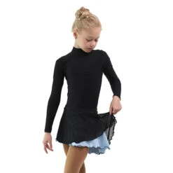 IceDress - Figure Skating Skirts - Harmony (Black With Pearl Blue ) -SkateHaven Store 4c09dbd300d6 93415 40338 25242.1582513409