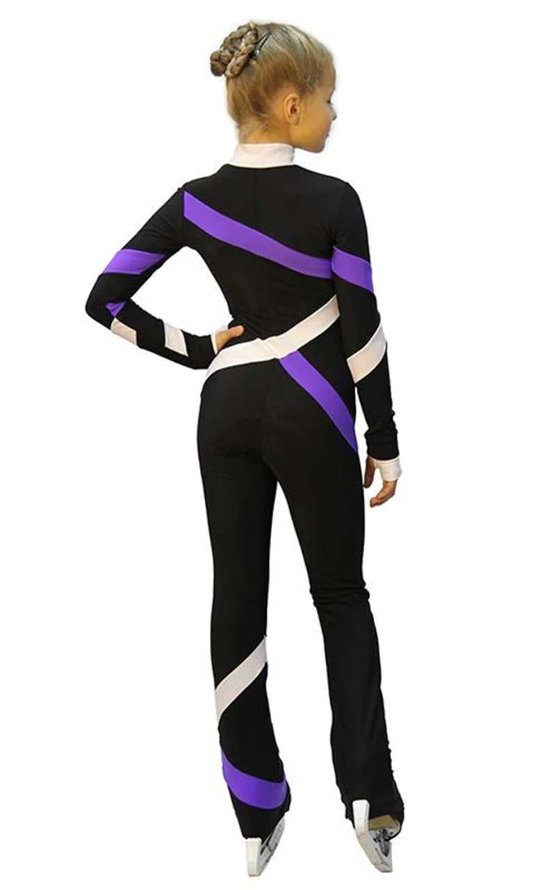 IceDress - Figure Skating Training Overalls - Quad (15% OFF, Size CXS, Black, Purple And White) 6 IceDress - Figure Skating Training Overalls - Quad (15% OFF, Size CXS, Black, Purple And White) - Image 4