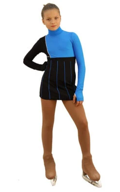 IceDress Figure Skating Dress - Thermal - IceFashion (Black With Blue) -SkateHaven Store 4e500883df60 85451 80532 96151.1582440766