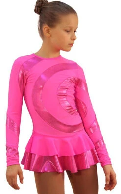 IceDress Figure Skating Dress - Thermal - Serpentine (Hot Pink With Lycra) -SkateHaven Store 4e661a1a29ea 27112 87568 08644.1583842072