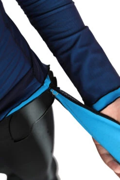 IceDress - Thermal Figure Skating Outfit "Gravity" - Mesh Top And Pants (Blue/Blue And Black) -SkateHaven Store 5.1672311973 15592.1672314635