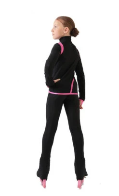 IceDress - Thermal Figure Skating Outfit - Orion (Black And Pink Lycra) -SkateHaven Store 5.1672312706 09554.1672314694