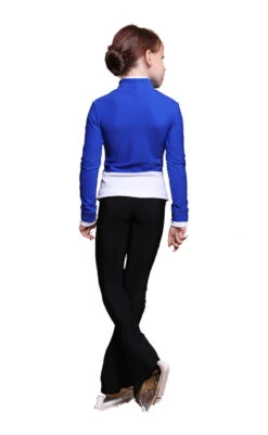 IceDress Figure Skating Jacket - Thermal - Benefit (Cornflower Blue With White And Black) -SkateHaven Store 5160878da1d0 48953 93855.1601477566