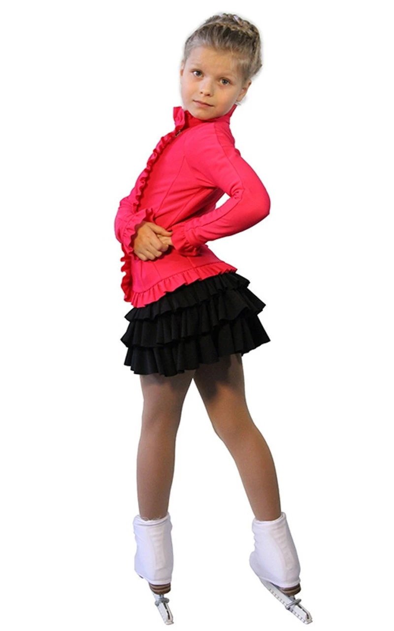 IceDress Figure Skating Outfit - Thermal - Valley (Raspberry And Black) 5 IceDress Figure Skating Outfit - Thermal - Valley (Raspberry And Black) - Image 3