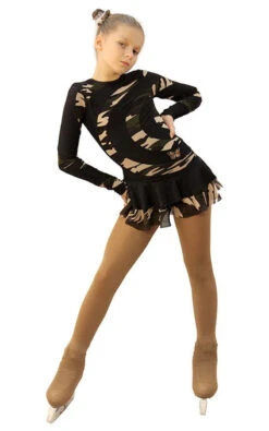 IceDress Figure Skating Dress - Thermal - Serpentine (Black And Military Light) 7 IceDress Figure Skating Dress - Thermal - Serpentine (Black And Military Light) -SkateHaven Store 55d6ad829d2e 44646 93143 63880.1582451452