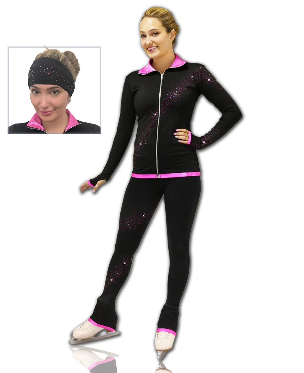 Kami-So Figure Skating Outfit - Pink Pants And Jacket 3 Kami-So Figure Skating Outfit - Pink Pants And Jacket