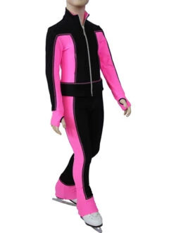 IceDress Figure Skating Outfit - Thermal - Squares (Pink)